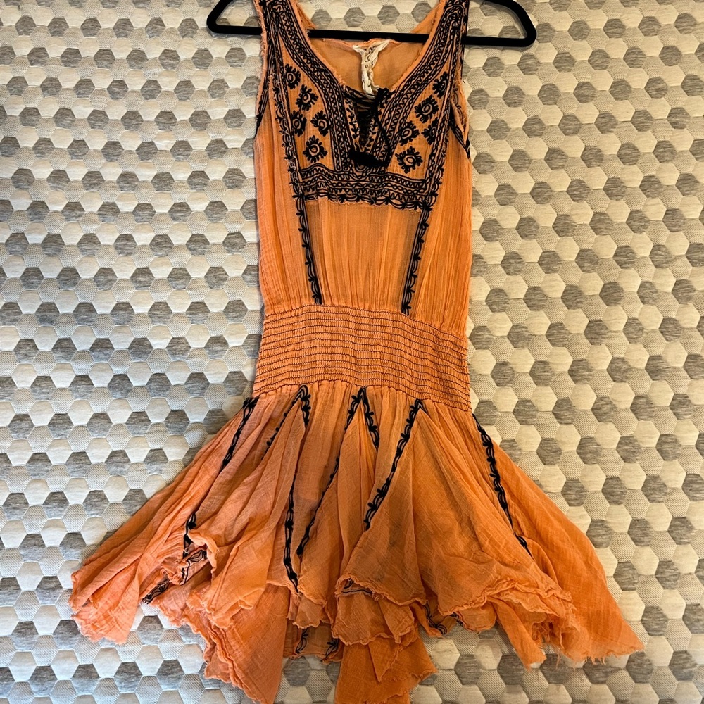 Free People Orange Dress